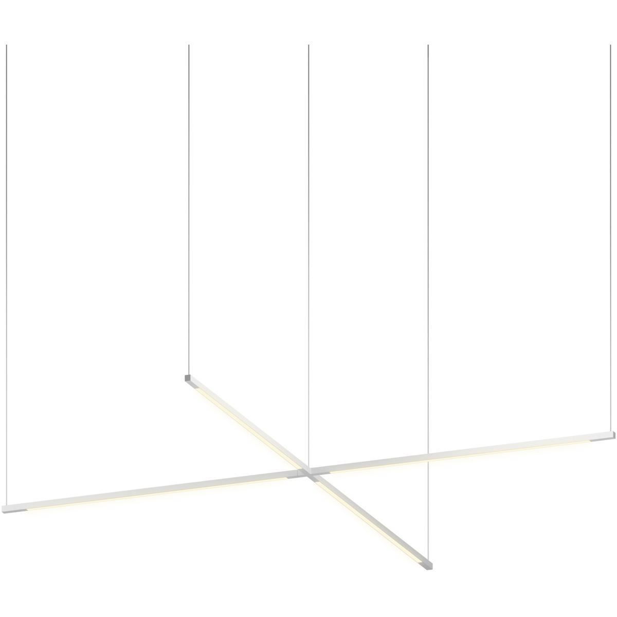 Koncept ZBP-24-CS-SW-SIL-CNP Z-Bar LED 51.9 inch Silver Pendant Ceiling Light, Cross